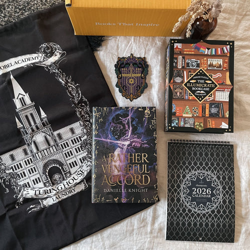 Academic Rivals full box November 2025, A Rather Vengeful Accord with dust jacket, photo by @bookwormgram image