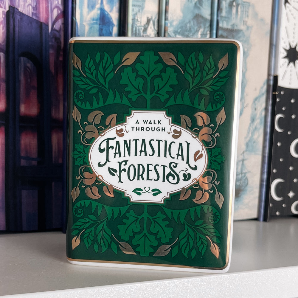 A Walk Through Fantastical Forests Green Ceramic Book Pot